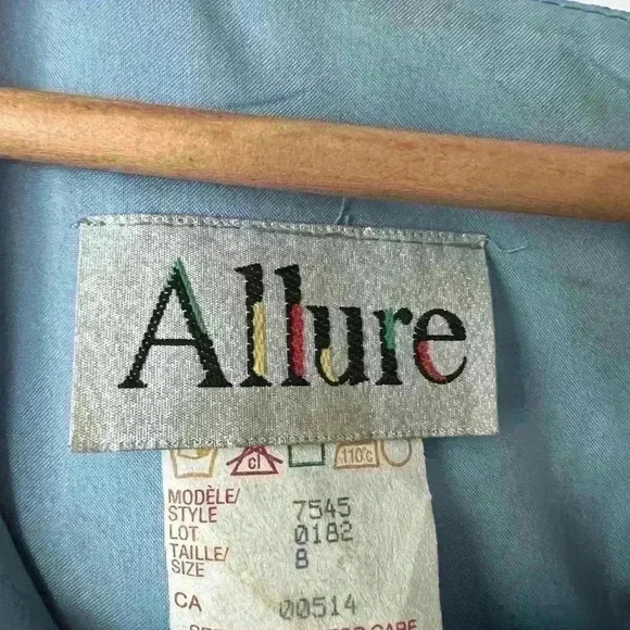 Vintage Allure 90s Blue Purple Abstract Eclectic Sleeveless Unique Dress 8 - Picture 16 of 17